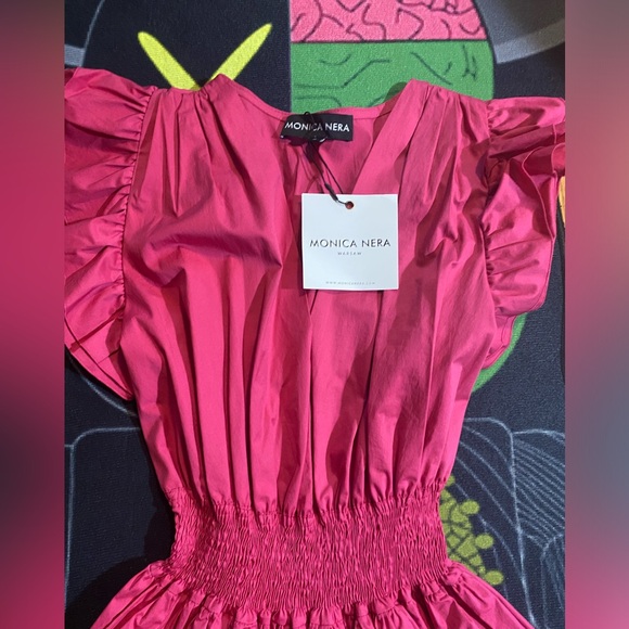 Monica Nera pink up to knee dress size S - Picture 3 of 3